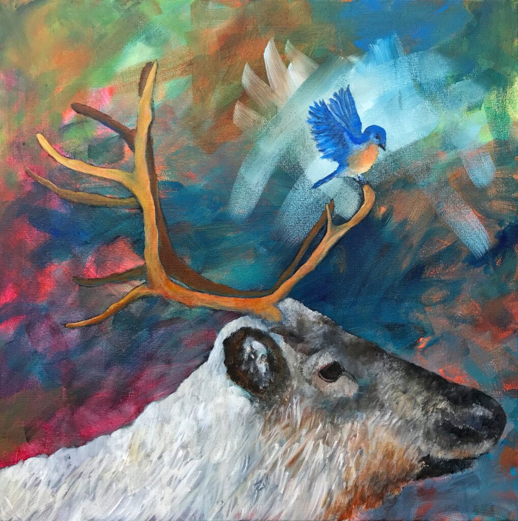 caribou_with_bluebird